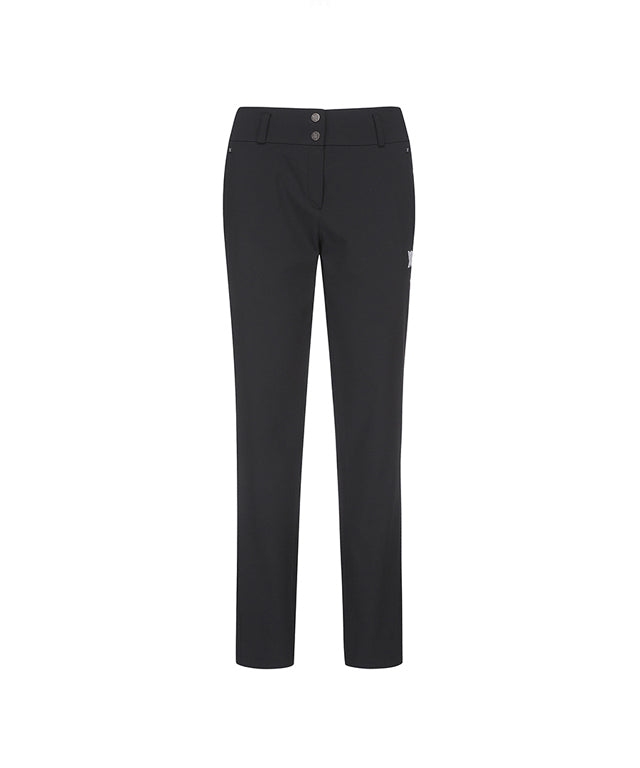 ANEW Golf Women Logo Band Point Long Pants featuring a straight fit and jacquard points, designed for comfort and style.